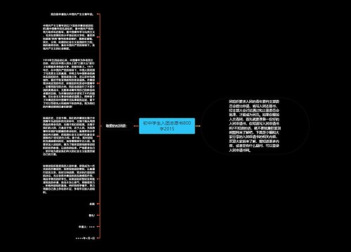 初中学生入团志愿书800字2015
