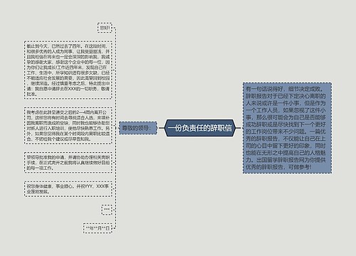 一份负责任的辞职信