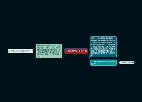 公司安全生产工作计划