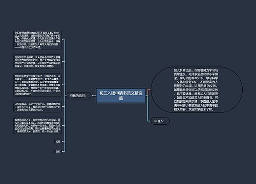 初三入团申请书范文精选篇