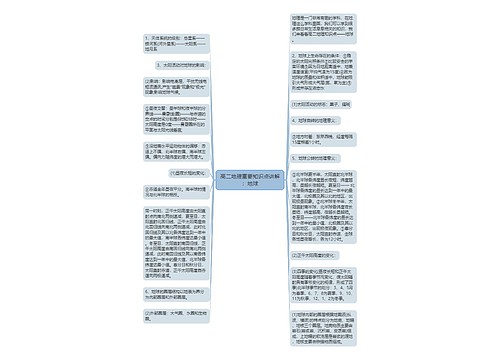 高二地理重要知识点讲解：地球