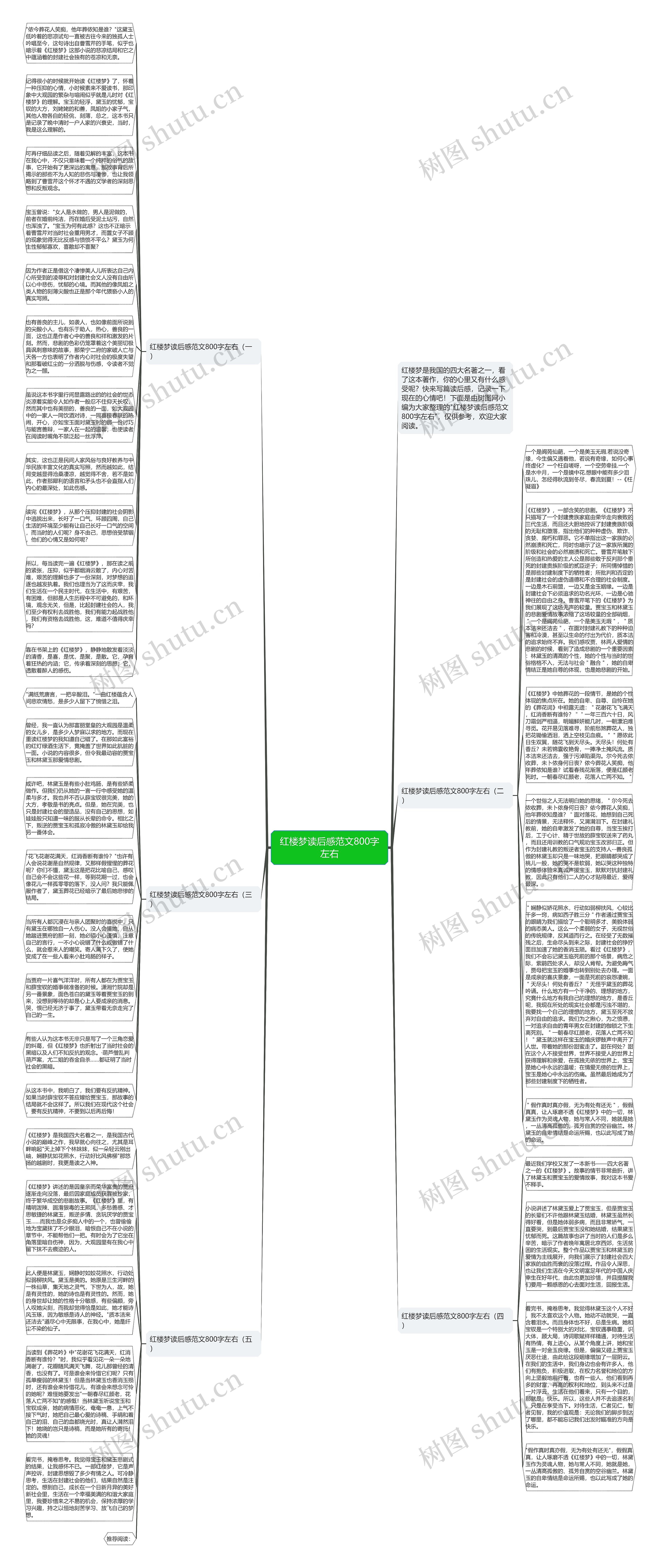 红楼梦读后感范文800字左右思维导图