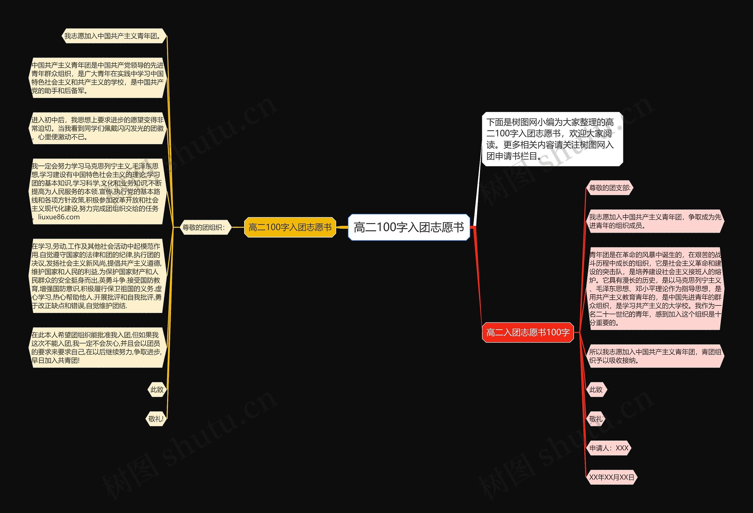 高二100字入团志愿书