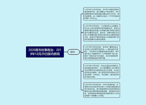 2020高考时事政治：2019年12月29日国内新闻