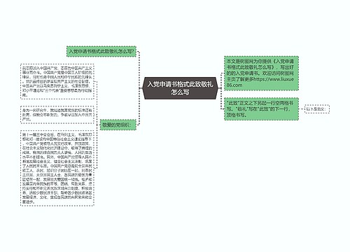 入党申请书格式此致敬礼怎么写