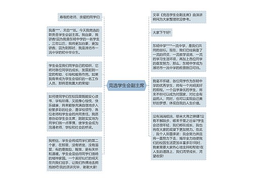 竞选学生会副主席