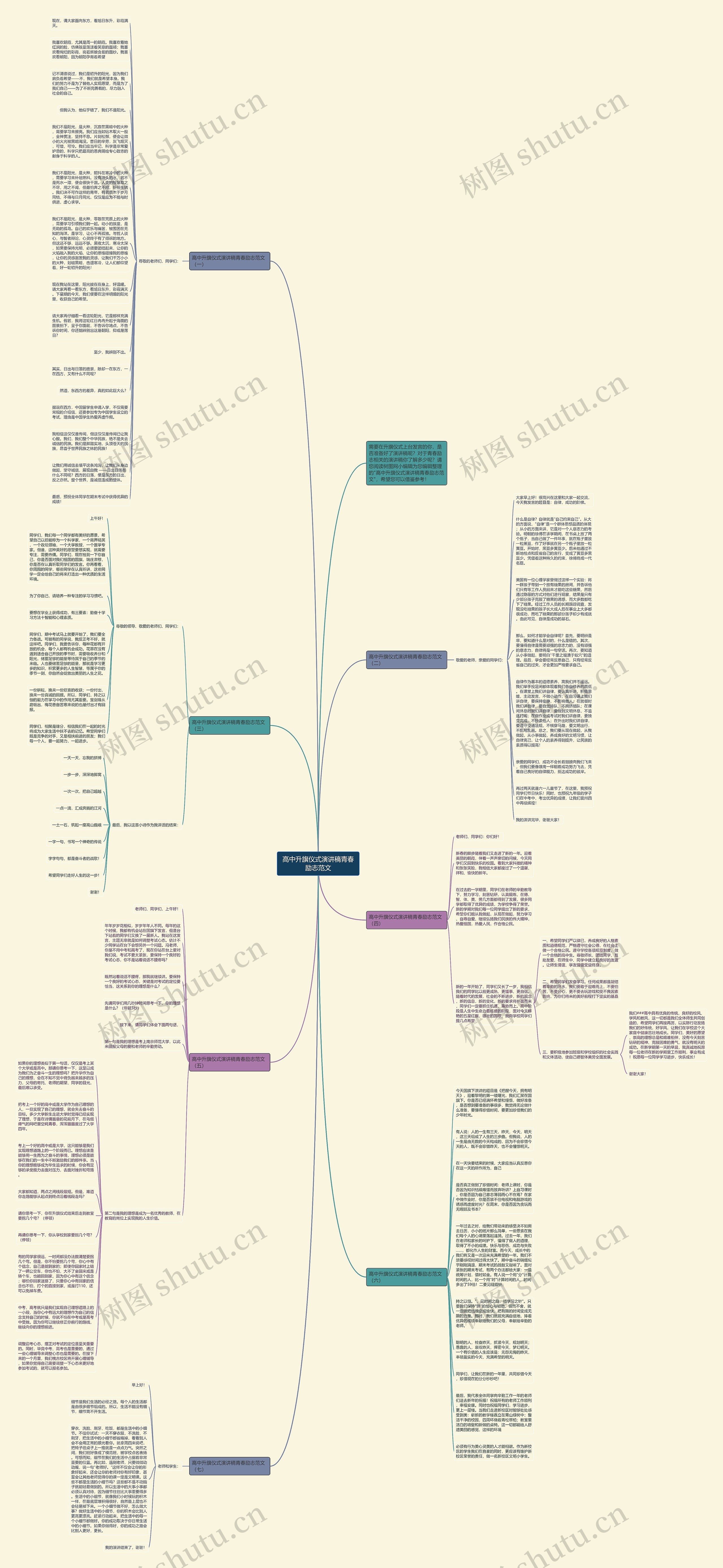 高中升旗仪式演讲稿青春励志范文思维导图