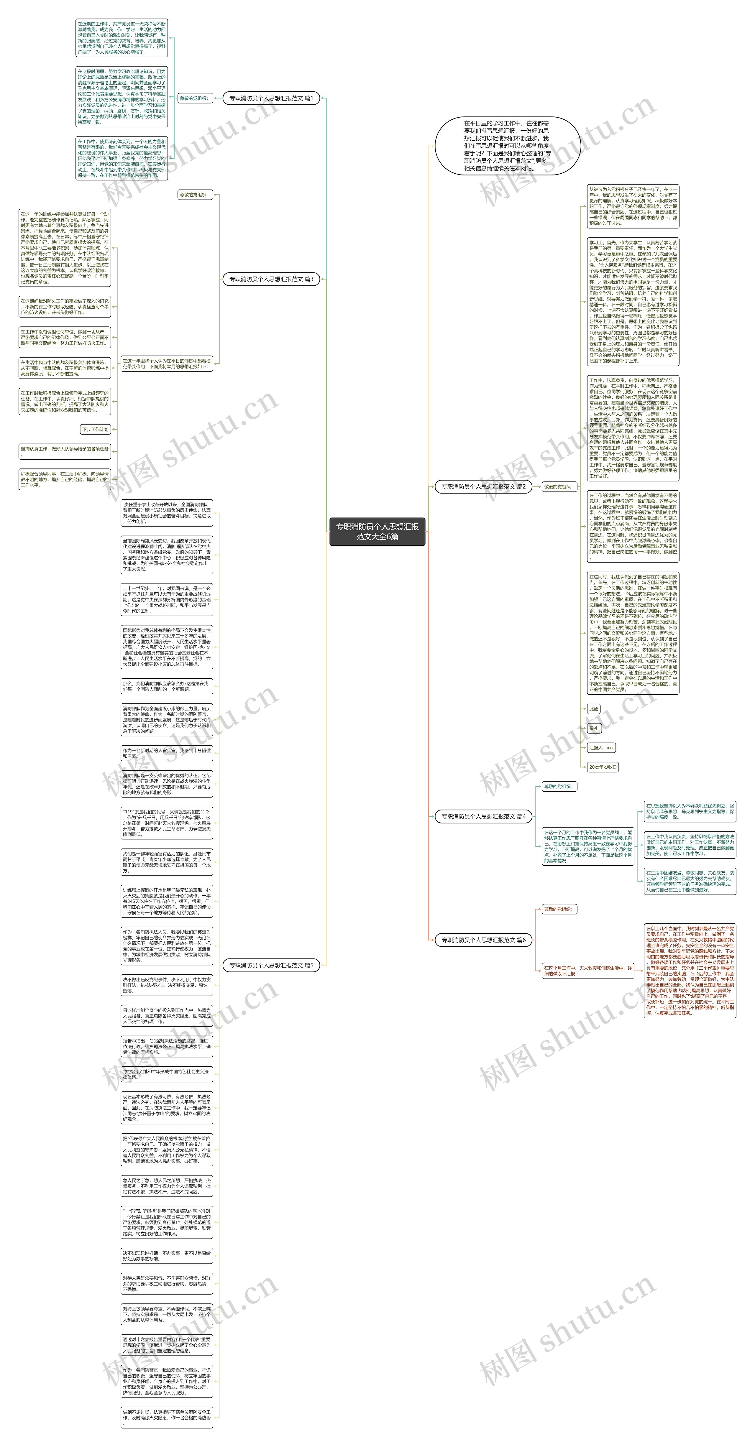 专职消防员个人思想汇报范文大全6篇思维导图
