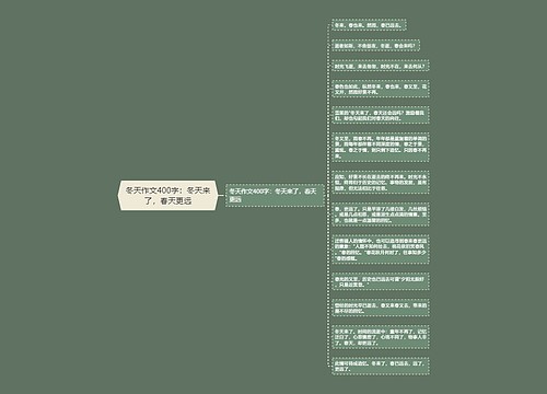 冬天作文400字：冬天来了，春天更远