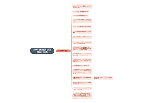 2017高考数学集合与函数易错知识点汇总