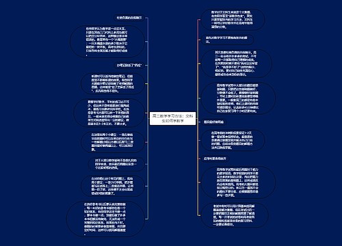 高二数学学习方法：文科生如何学数学