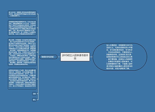 2015初三入团申请书基本版