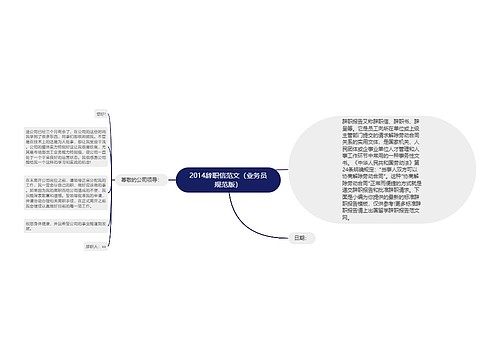 2014辞职信范文（业务员规范版）