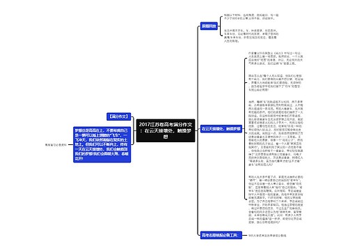 2017江苏卷高考满分作文：在云天接壤处，触摸梦想