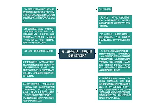 高二历史总结：世界史重要的国际组织4