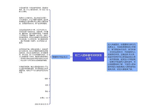 初二入团申请书300字怎么写