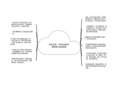 经验之谈：十种方法轻松提高高二英语成绩