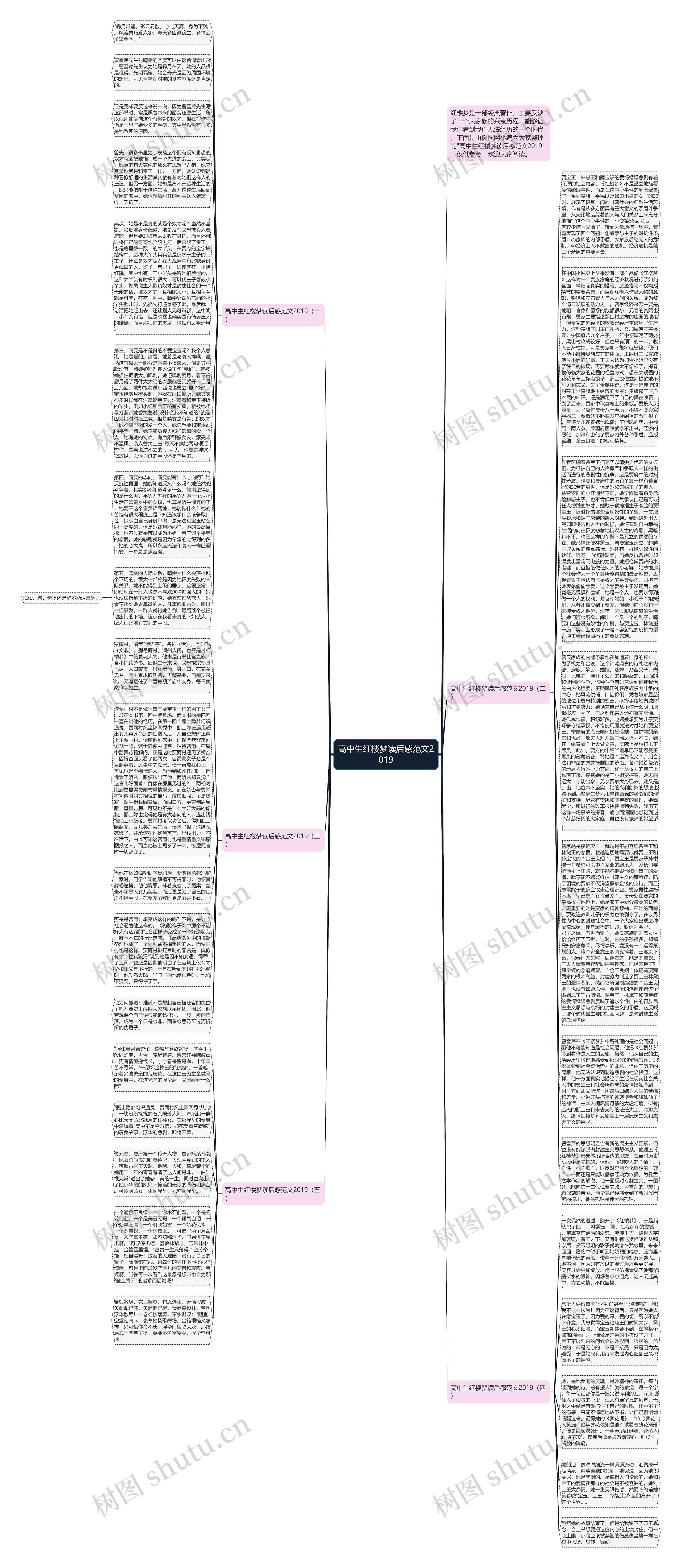 高中生红楼梦读后感范文2019思维导图