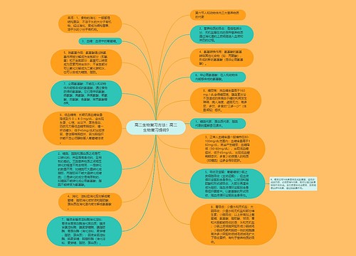 高二生物复习方法：高二生物复习提纲9