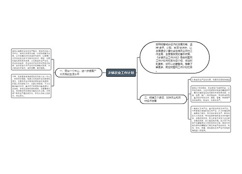 乡镇农业工作计划