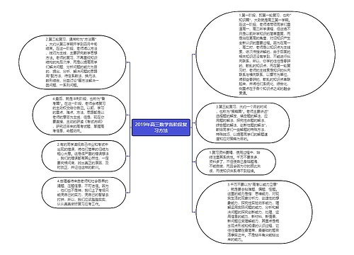2019年高三数学各阶段复习方法 2019年高三数学各阶段复习方法
