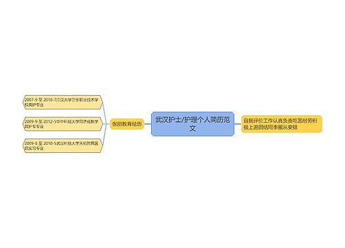武汉护士/护理个人简历范文