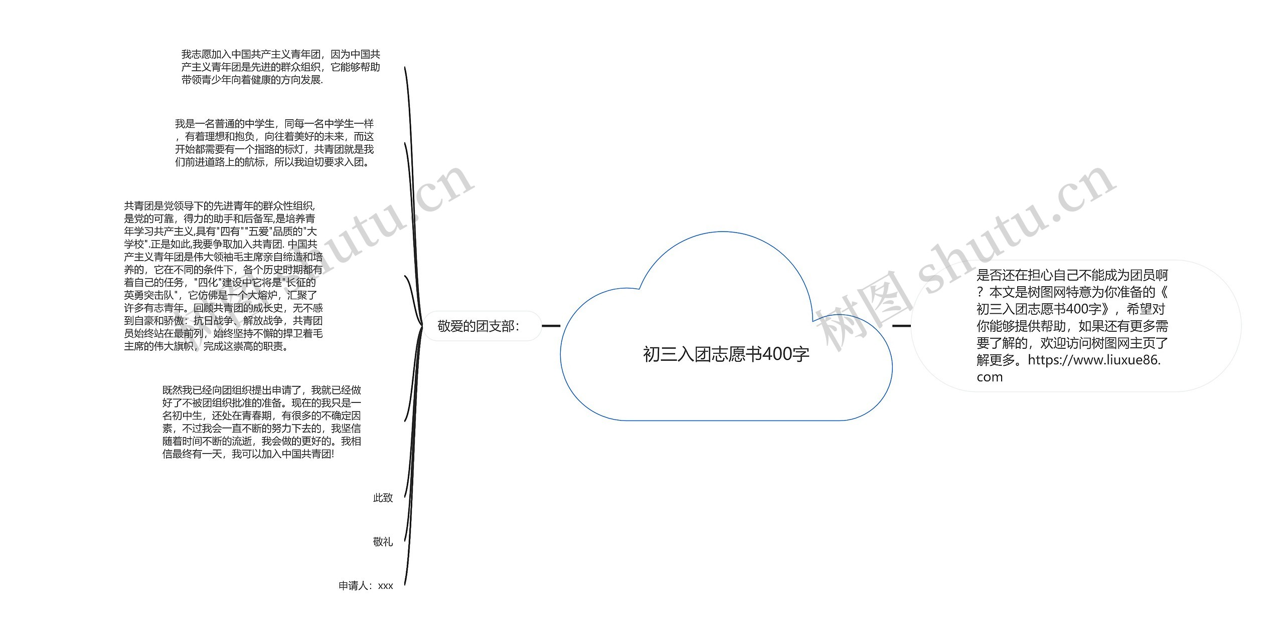 初三入团志愿书400字