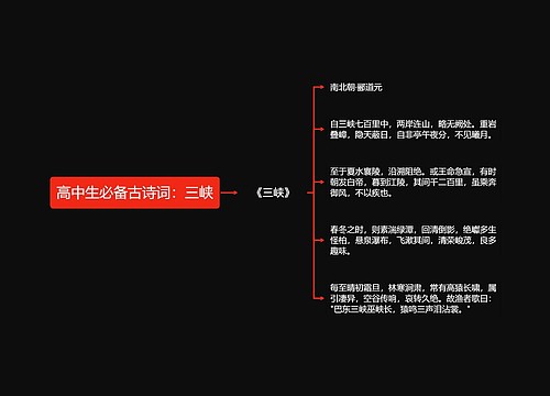 高中生必备古诗词:三峡