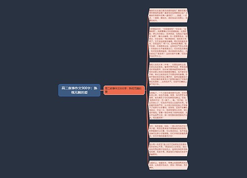 高二叙事作文900字：熟视无睹的爱