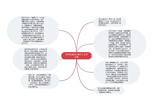 2020企业办公室个人工作计划