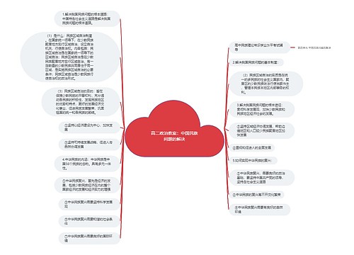 高二政治教案：中国民族问题的解决