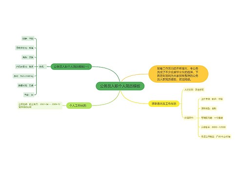 公务员入职个人简历模板