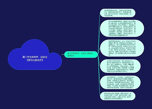 高二作文800字：议论文《责任心的光芒》