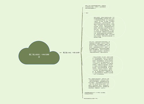 高二写人作文：十年1200字