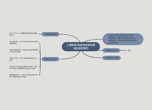 上海教师/助教或者其他漂亮的求职简历