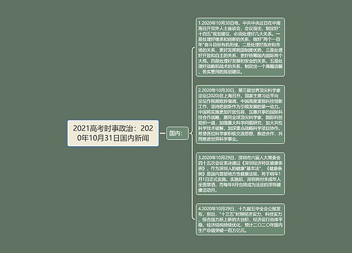 2021高考时事政治：2020年10月31日国内新闻