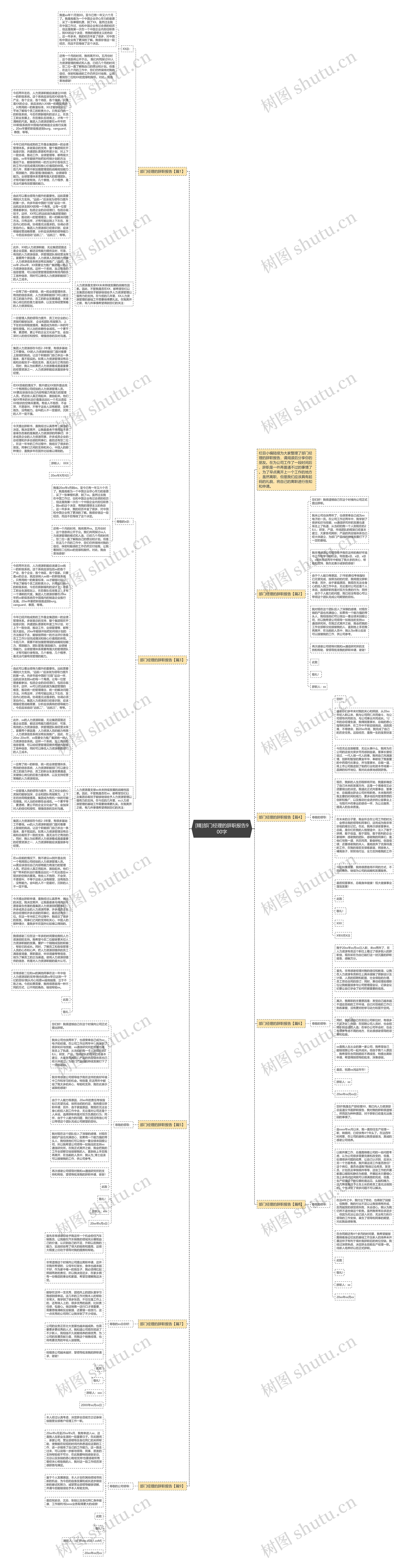 [精]部门经理的辞职报告900字思维导图