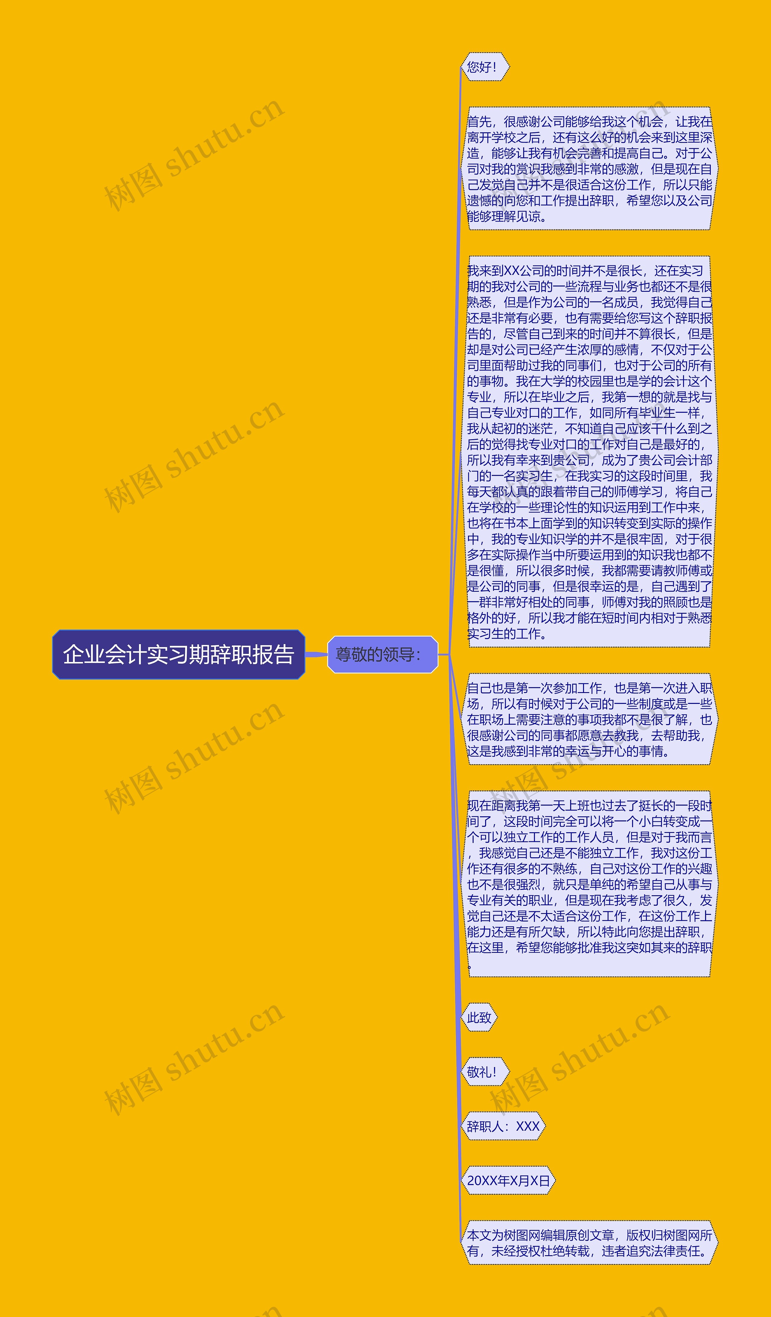企业会计实习期辞职报告