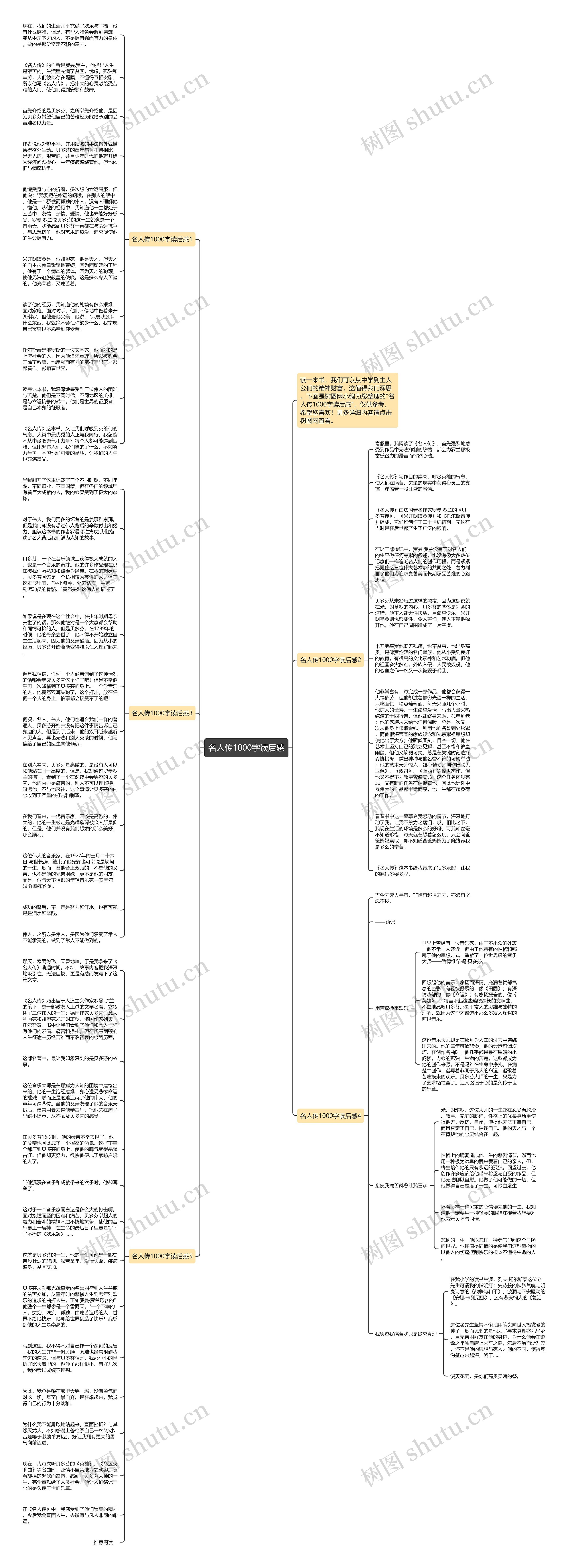 名人传1000字读后感思维导图