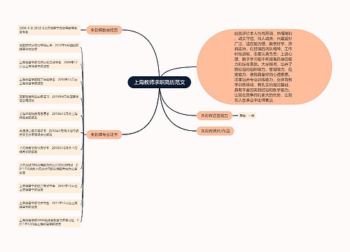 上海教师求职简历范文