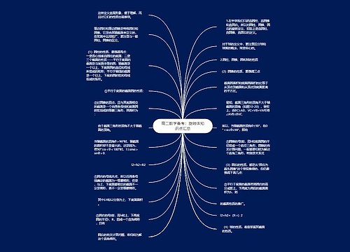 高二数学备考：旋转体知识点汇总