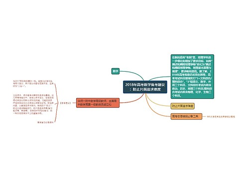 2018年高考数学备考建议：防止片面追求难度