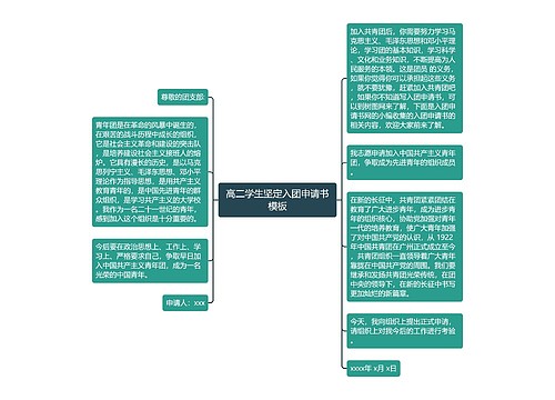 高二学生坚定入团申请书模板