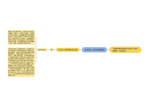 大学生入党申请提纲