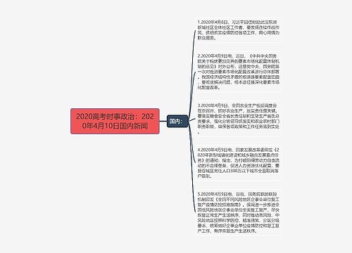 2020高考时事政治：2020年4月10日国内新闻