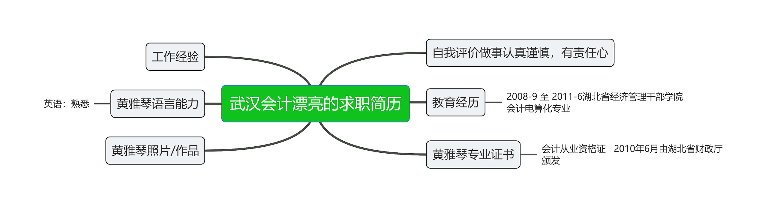 武汉会计漂亮的求职简历