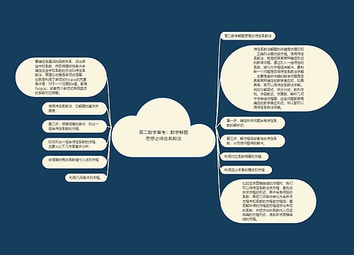 高二数学备考：数学解题思想之待定系数法