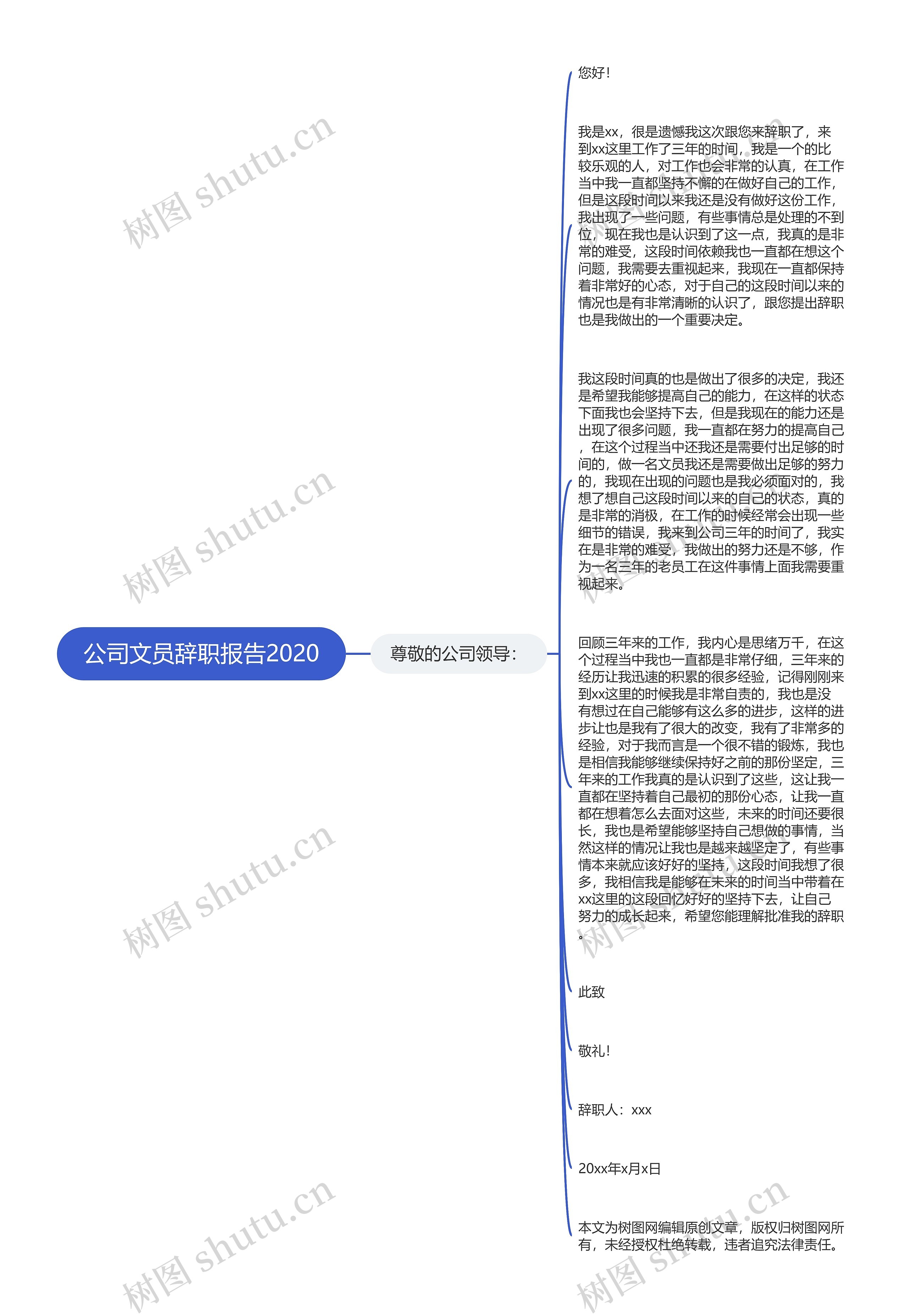 公司文员辞职报告2020