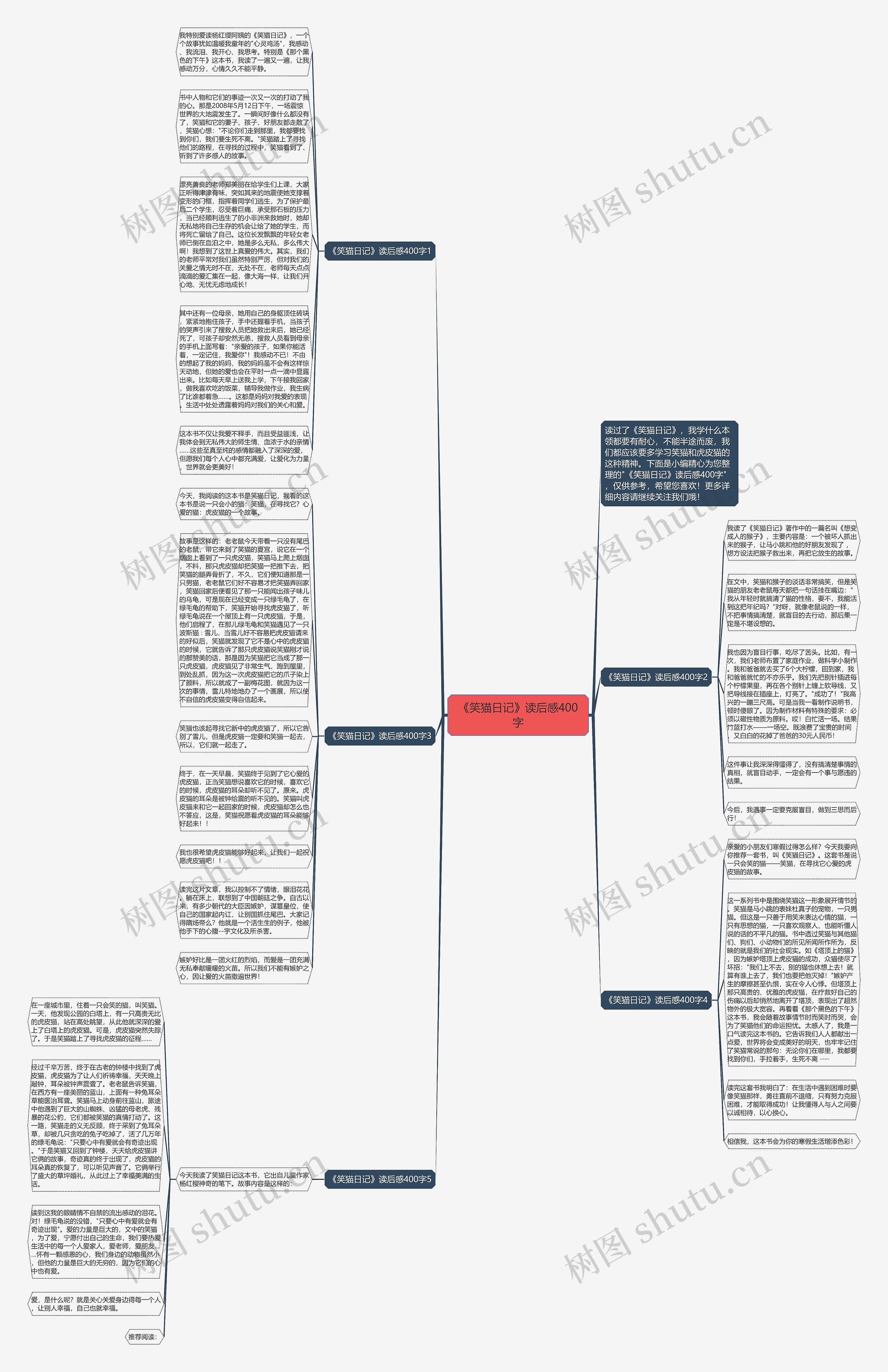 《笑猫日记》读后感400字思维导图