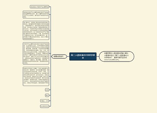 高二入团申请书1000字样本